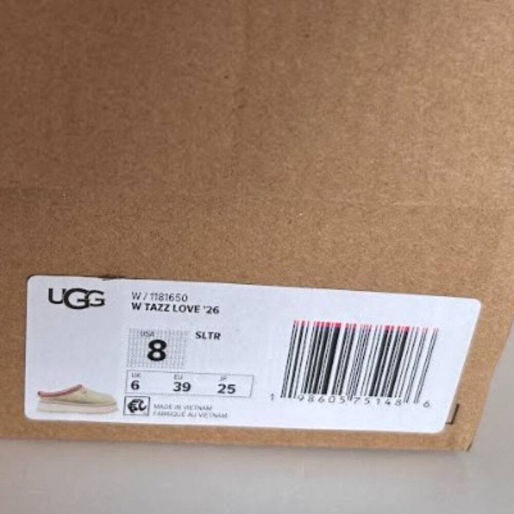 Ugg Tazz Love 26 Sea Salt/Rosetta Limited Edition Valentine’s Day 8 - Picture 16 of 16